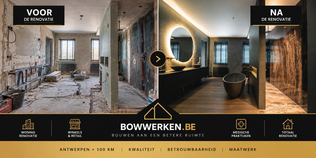 Badkamerrenovatie Antwerpen – complete woningrenovatie | BOWWERKEN - BOWWERKEN project Badkamerrenovatie Antwerpen – complete woningrenovatie | BOWWERKEN - badkamerrenovatie, badkamer project realisatie door BOWWERKEN