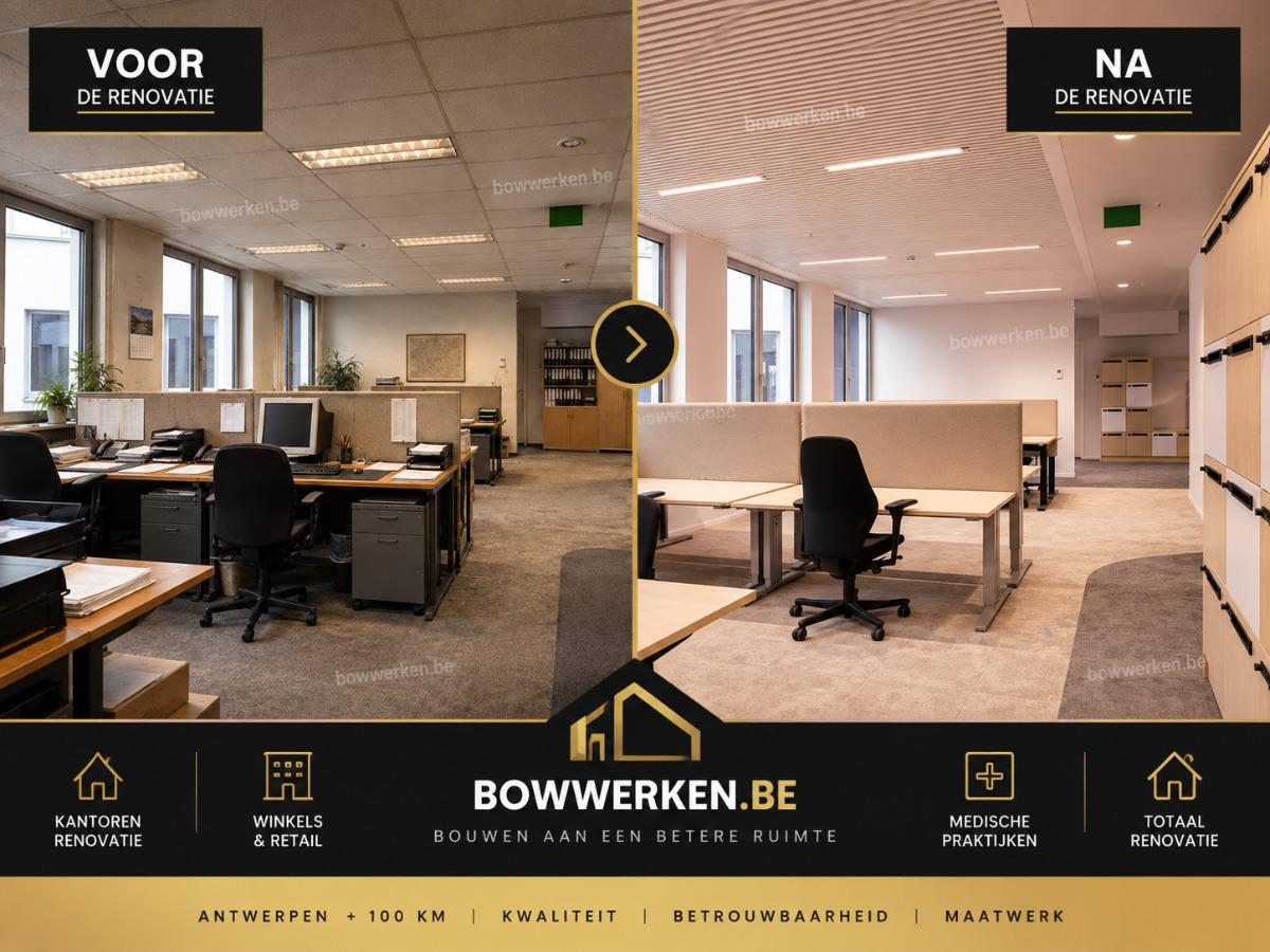 Commerciële renovatie Antwerpen – volledige transformatie | BOWWERKEN in Sint-Jans-Molenbeek – realisatie van BOWWERKEN
